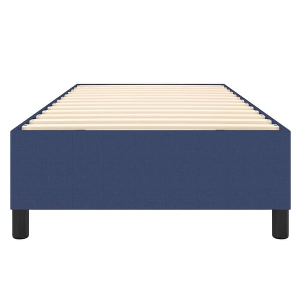 Boxspring-sängram blå 90x200cm tyg