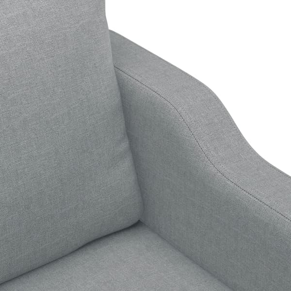 3-sitssoffa ljusgrå 180 cm tyg