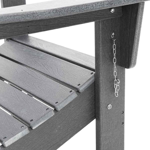 Fällbar Adirondack Stol Ljusgrå 80,5 x 74,5 x 92 cm HDPE