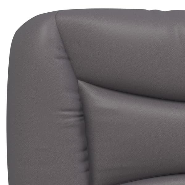 Headboard Cushion "Hvar" Grey 80 cm Faux Leather