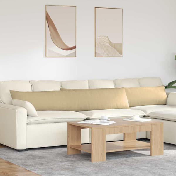 Sofakuddar 2 pcs Grågrön 200 x 40 cm Kordread tyg