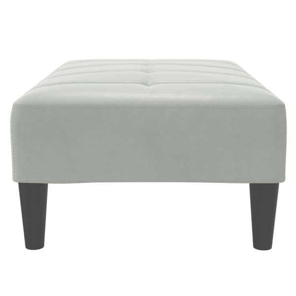 Fotpall Ljusgrå 77x55x31 cm sammet