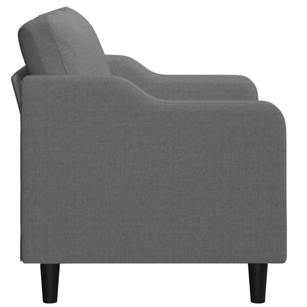 Soffa 2-sits mörkgrå 120 cm tyg