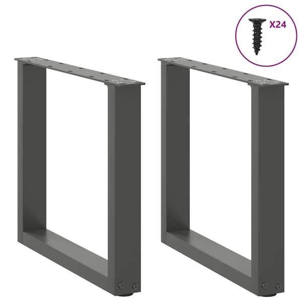Soffbordsben U-formade 2 st antracit 50x(42-43) cm stål