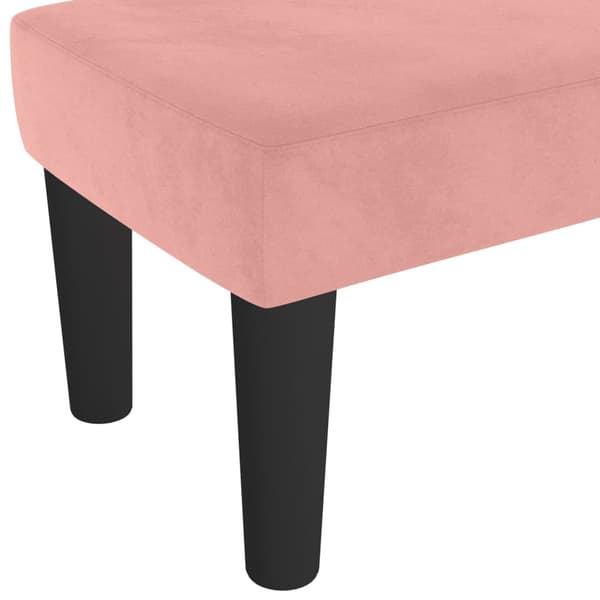 Bänk rosa 70x30x30 cm sammet