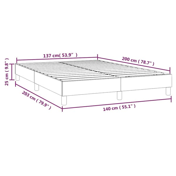 Boxspring-sängram mörkgrön 140x200 cm sammet