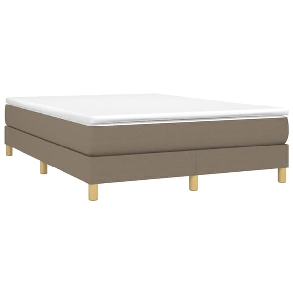 Boxspring-sängram taupe 140x190 cm tyg
