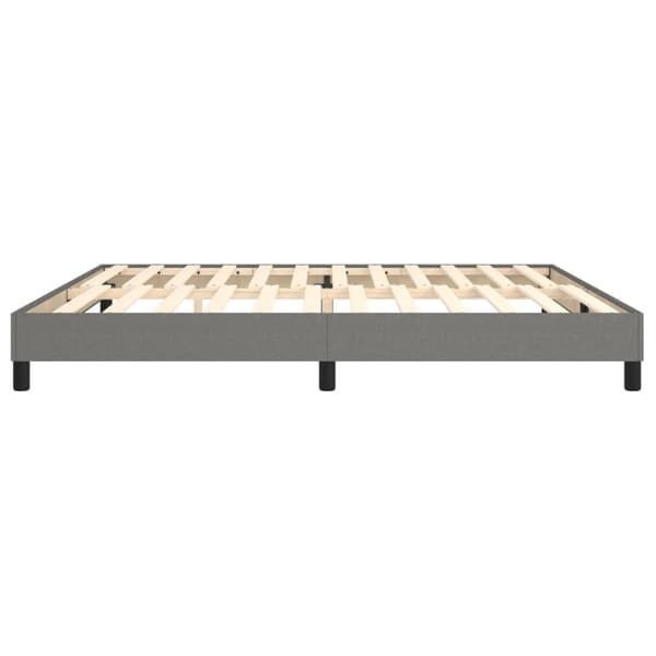 Boxspring-sängram mörkgrå 200x200 cm tyg