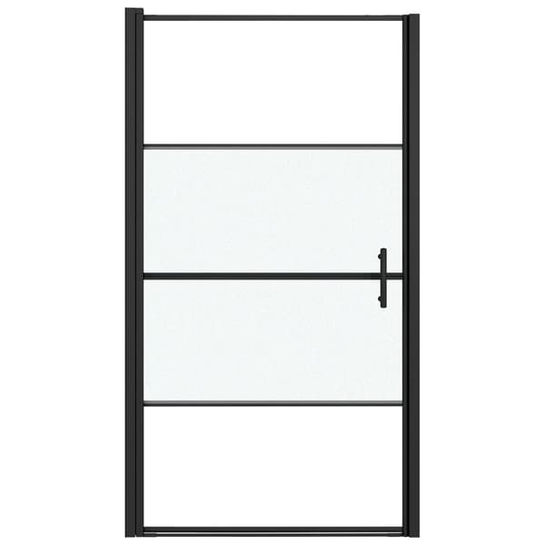 Duschdörr 100x178 cm halvfrostat härdat glas svart