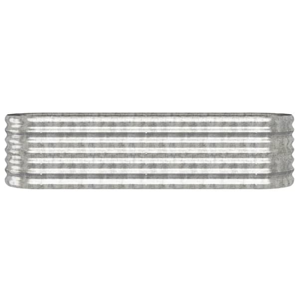Odlingslåda galvaniserat stål 152x40x36 cm silver