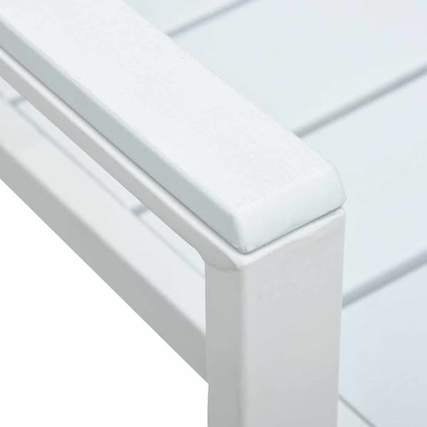 Trädgårdsstolar 4 st vit HDPE träutseende