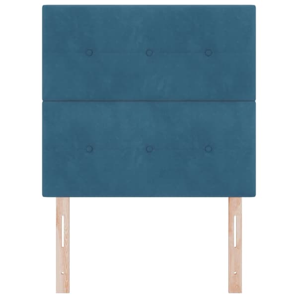 Huvudgavel Mörkblå 80 cm Sammet