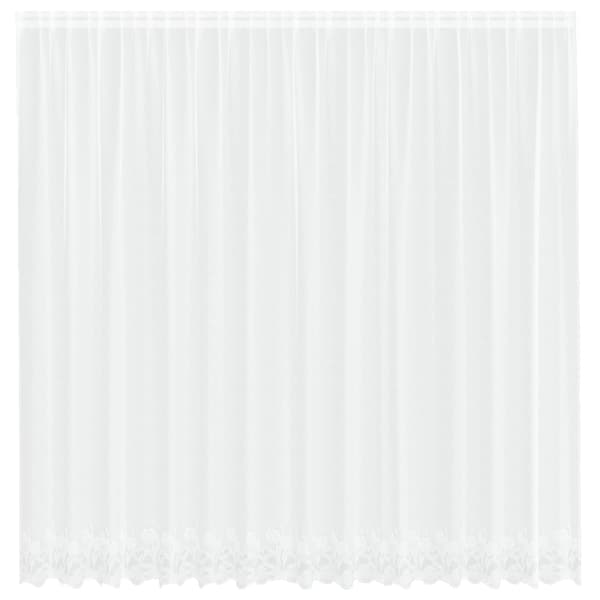 Spetsgardin med gardiner Blommor Vit 240 x 400 cm Polyester