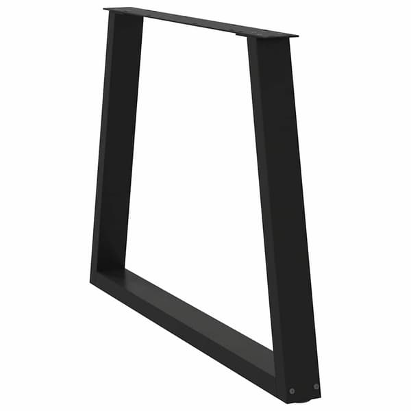 Matbordsben V-formade 2 st svarta 90x(72-73,3) cm stål
