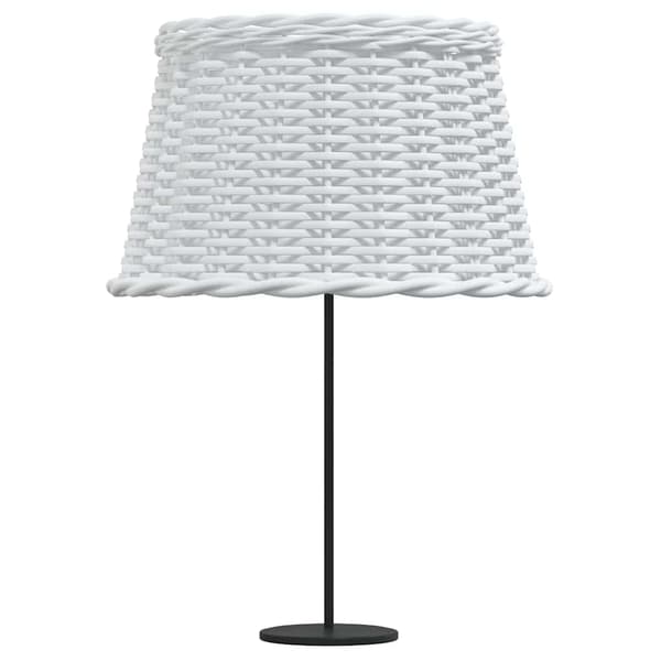 Lampskärm vit Ø45x28 cm korgmaterial