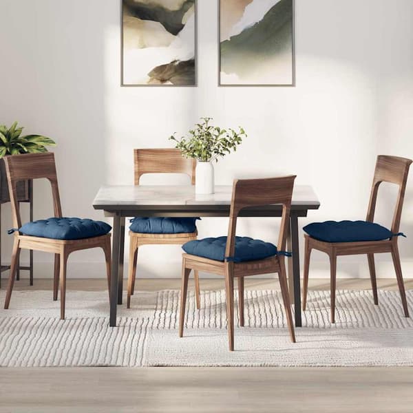 Sittkuddar 4 pcs Blå 40 x 40 x 6 cm tyg