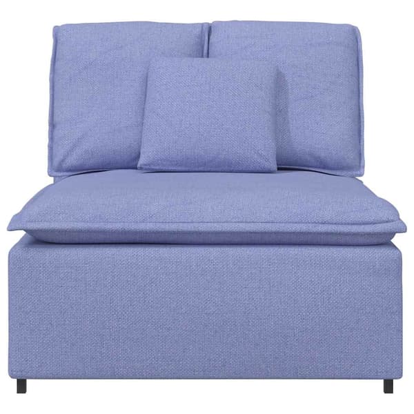 Modulär soffmodul i mitten med dynor Jeans blå 100 cm