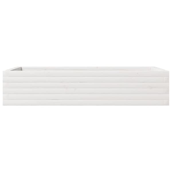 Odlingslåda vit 110x60x23 cm massiv furu