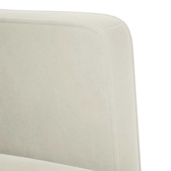 Loveseat soffa creme 111 cm sammet