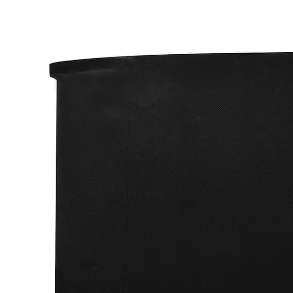Vindskydd 6 paneler tyg 800x120 cm svart
