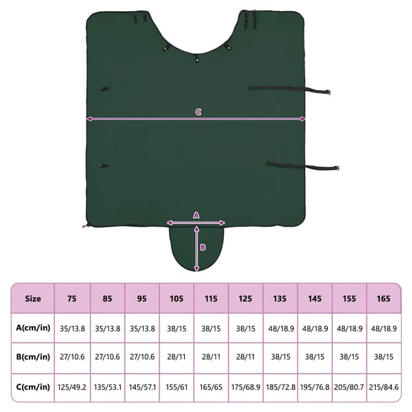 Hästdyna Fullt mörkgrön 145 cm Polyester Fleece