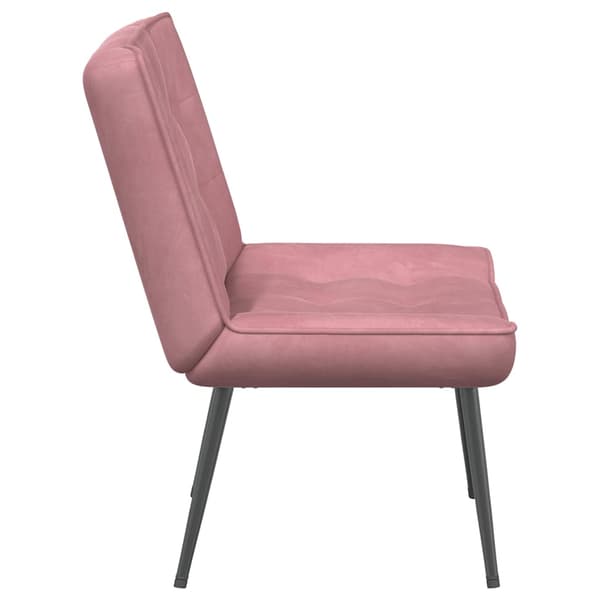 Vilstol rosa 64x74x84 cm sammet