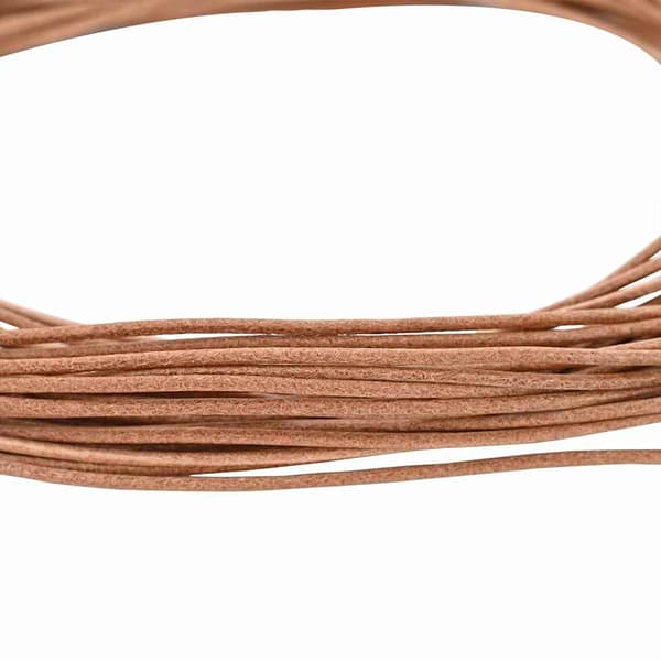 Läder Snöre Brun Ø2 mm x 5 m Skinn