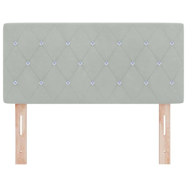 Huvudgavel Ljusgrå 100 cm Sammet