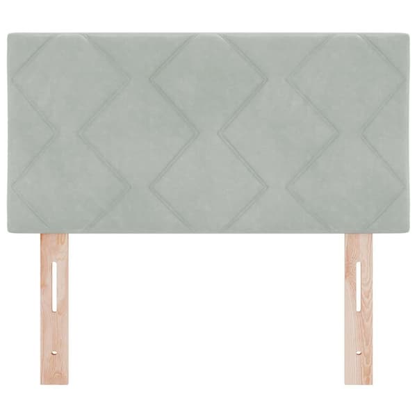 Huvudgavel Ljusgrå 80 cm Sammet