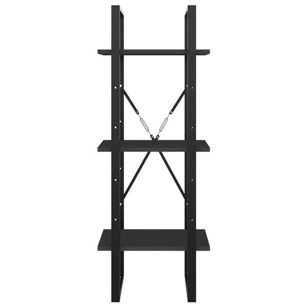 Bokhylla 3 hyllplan grå 40x30x105 cm konstruerat trä