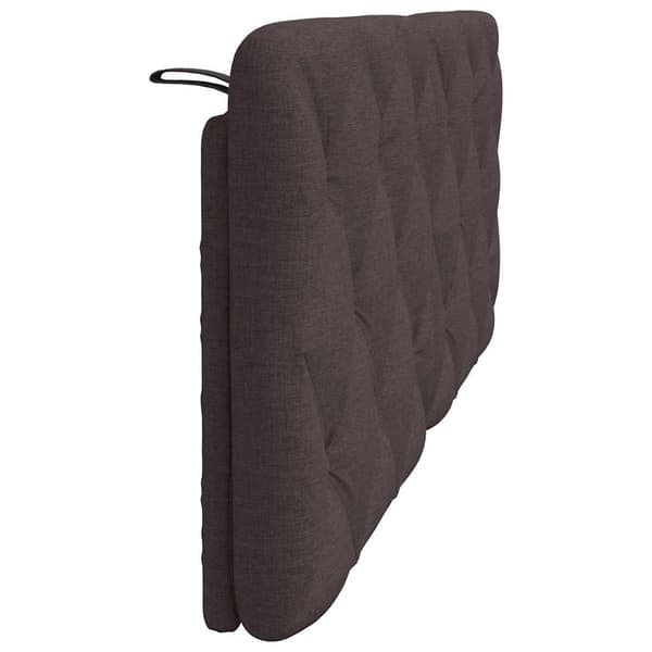 Headboard Cushion Dark Brown 120 cm Fabric