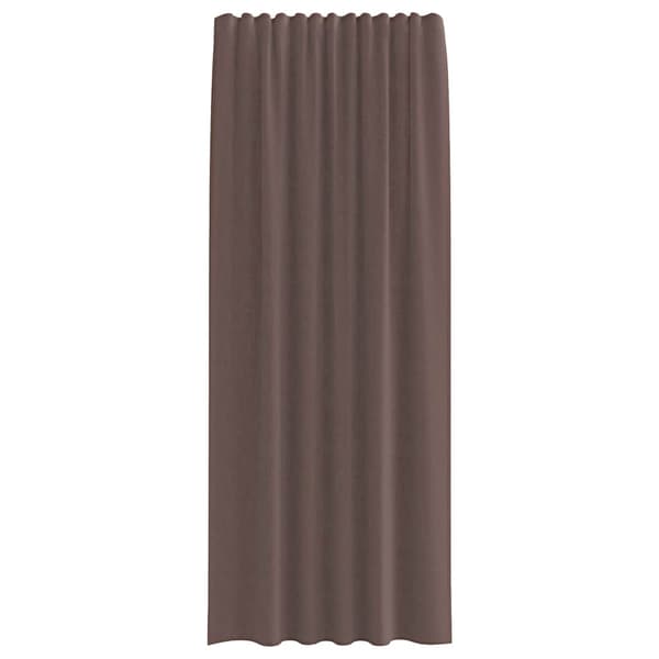 Voile gardiner med fliktopp 2 st brun