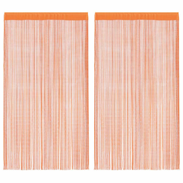 Stränggardiner 2 st orange 140x250 cm