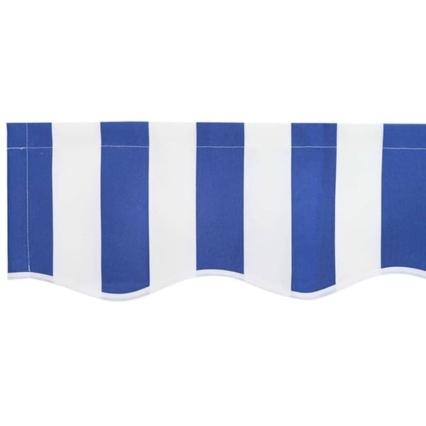 Markisväv Blå och Vit 235 x 195 cm Polyester