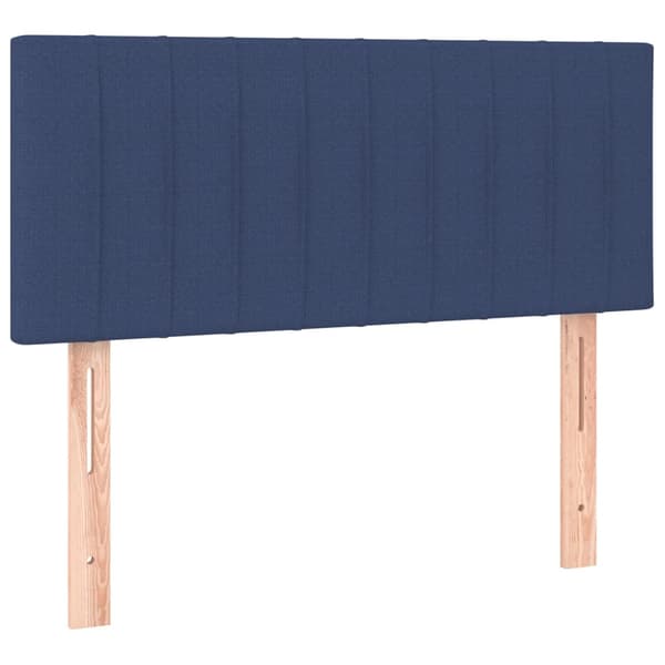 Ramsäng med madrass blå 80x200 cm tyg