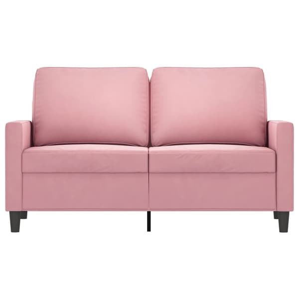Soffa 2-sits rosa 120 cm sammet
