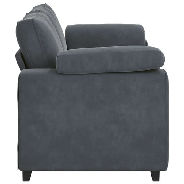 Loveseat soffa mörkgrå 180x77x82 cm sammet