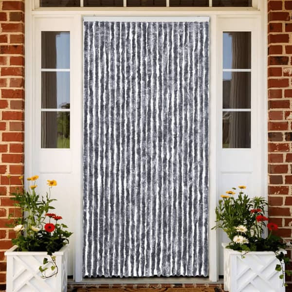 Insektsdraperi silver 100x220 cm chenille