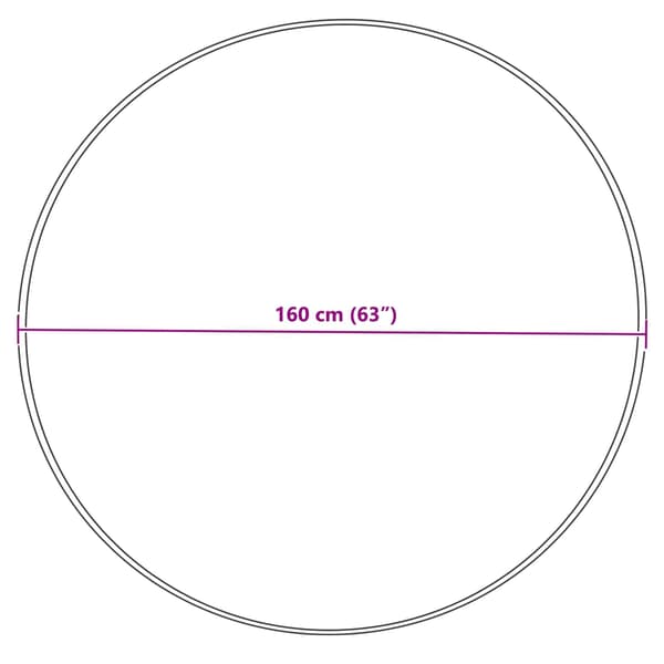 Fuskfäll matta TAFALLA Gräddvit Ø 160 cm Polyester