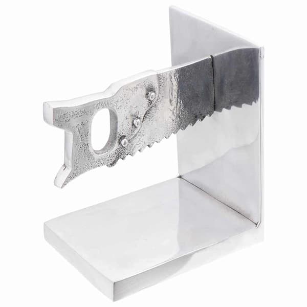 Bokstöd 2 pcs Silver 11 x 14 x 17,5 cm Aluminium