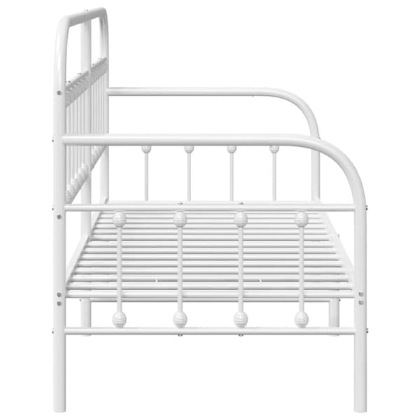 Dagbäddram Vit 80 x 200 cm Pulverlackerat stål