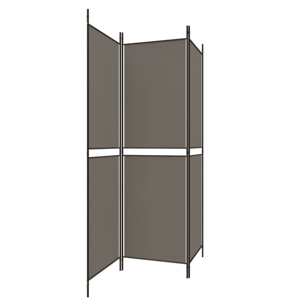 Rumsavdelare 3 paneler antracit 150x220 cm tyg