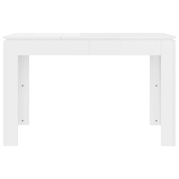 Matbord vit högglans 120x60x76 cm konstruerat trä