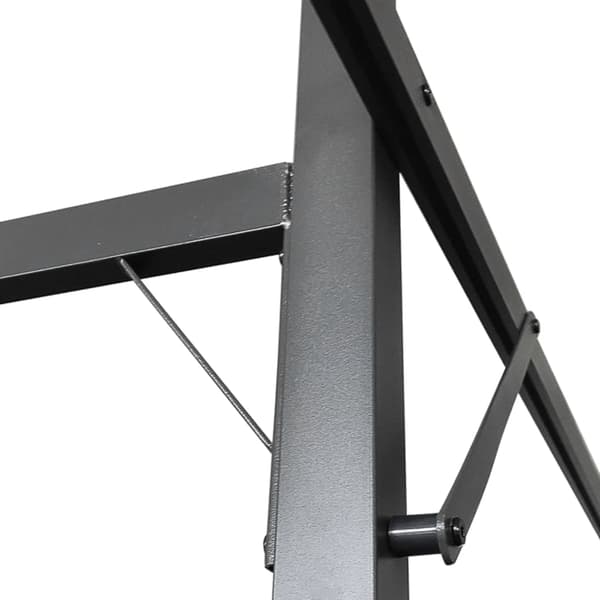 Pergola med infällbart tak gräddvit 395x292x230 cm