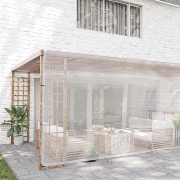 Klar presenning med öljetter 5x12 m polyeten