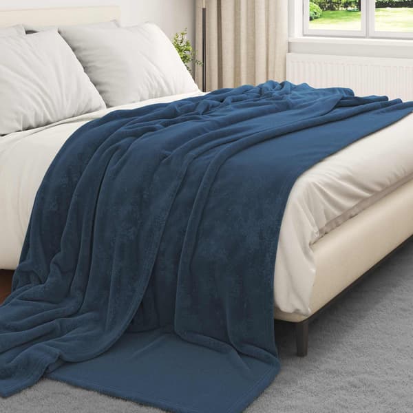 Filtar 6 pcs Mörkblå 220 x 240 cm Fleece