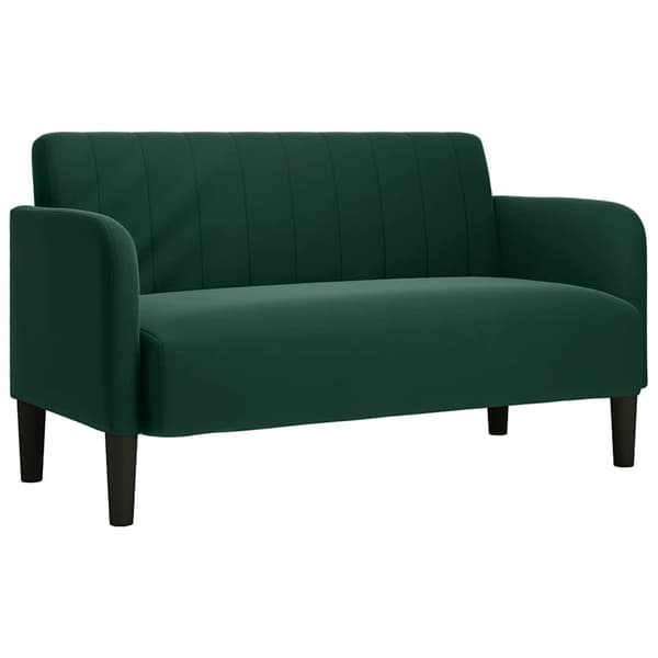 Loveseat soffa mörkgrön 109 cm sammet