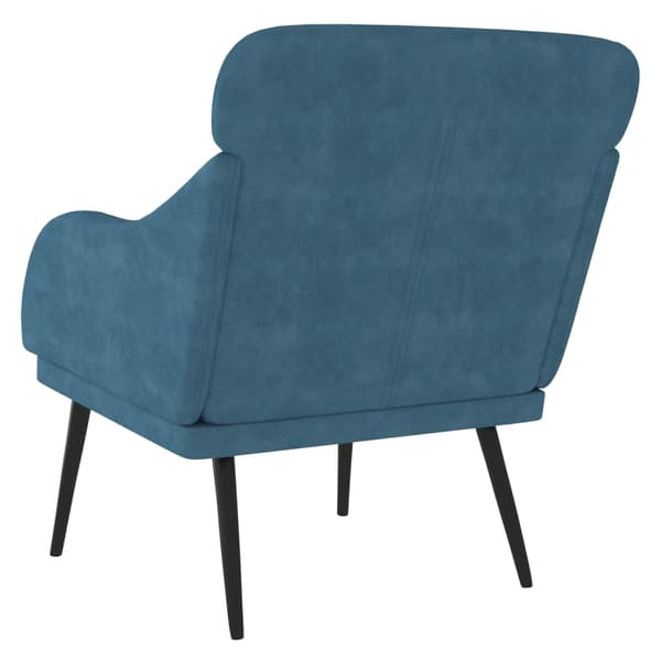 Fåtölj blå 63x76x80 cm sammet