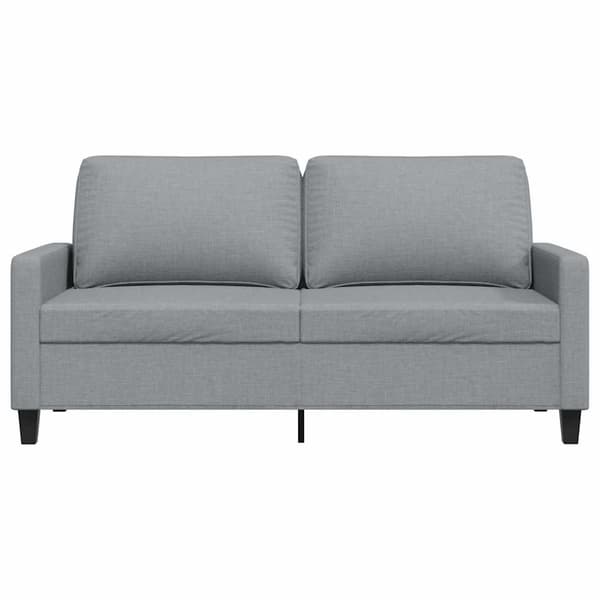 2-sitssoffa ljusgrå 140 cm tyg
