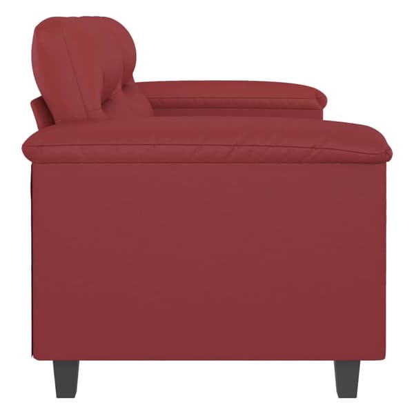 2-sitssoffa vinröd 120 cm fuskläder